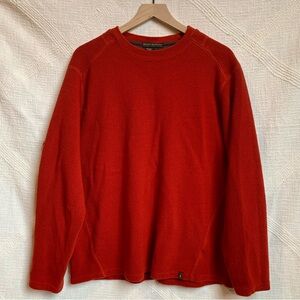 Royal Robbins Outdoor Adventure Orange Cotton Pullover Crew Neck Sweater Shirt L